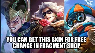 MOBILE LEGENDS FREE SKIN • CHANGE IN FRAGMENT SHOP • NEW SKIN AND HEROE IN FRAGMENT SHOP
