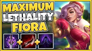 THIS 100% LETHALITY FIORA BUILD HITS LIKE A TRUCK! NO ONE CAN FIGHT YOU! - League of Legends