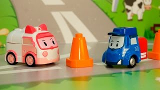Видео для детей с игрушками Робокар полли- Пости новичек. Новые игрушечные мультики