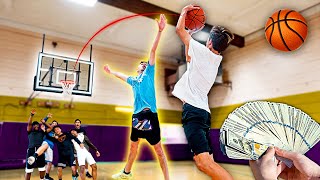 Score on Me, You Get $1,000 VS Random People! **BASKETBALL CHALLENGE**
