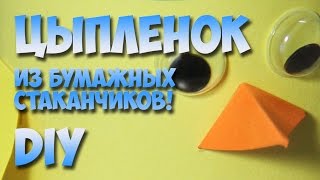 поделки из бумажных стаканчиков цыпленок
