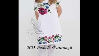 Плаття дитяче - схема на тканині для вишивки