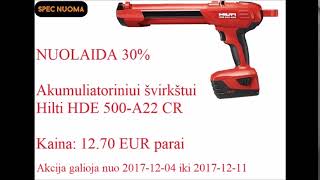 NUOLAIDA 30% Akumuliatoriniui švirkštui Hilti HDE 500-A22 CR