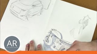 Ganz einfach Autos und Motorräder skizzieren. Transportationdesign studieren.