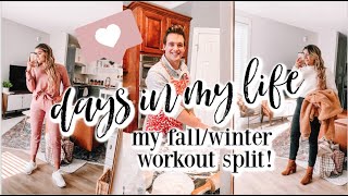 DAYS IN MY LIFE | my fall + winter workout split & target trip!