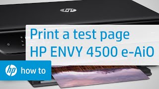 Printing a Test Page - HP ENVY 4500 e-All-in-One Printer
