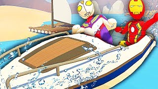 【屌德斯&小熙】 基佬大冒险 海贼王遇到飞天BUG迪迦奥特曼和钢铁侠双双上天！