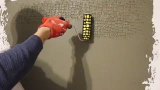 Структурный валик своими руками. Валик имитация кожи крокодила.