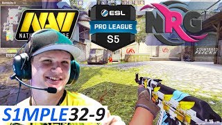 s1mple 32-9 POV / NRG vs NaVi / Cobblestone / ESL Pro League Season 5 Finals
