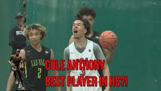 Is Cole Anthony The BEST Player In High School?! NIKE EYBL MVP Full Highlights
