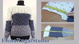 Уютный свитер спицами, подробный мастер-класс Урок 119 часть 1 из 2