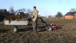 Перекидной прицеп к мотоблоку .Грузоподъемность  мотоблока HARVESTER /Flip-over trailer to motoblock