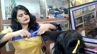 Three step cutting, long to short hair cut ??seema jaitly