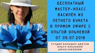 БЕСПЛАТНЫЙ МАСТЕР-КЛАСС "ВАСИЛЕК ИЗ ЛЕТНОГО БУКЕТА" В ПРЯМОМ ЭФИРЕ С ОЛЬГОЙ ОЛЬНЕВОЙ ОТ 05.07.2018