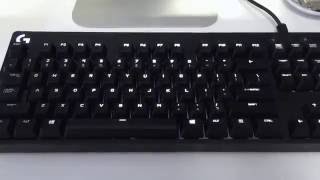 Logitech G610 Cherry MX Red Mechanical Keyboard LED Lighting Effects Demo
