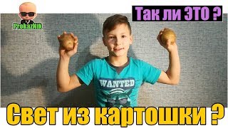 Электричество из картошки???Проверка эксперимента!!!
