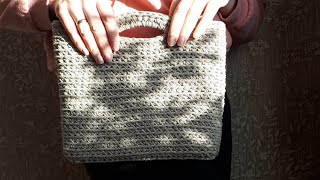 Модная двусторонняя сумка из трикотажной пряжи. How to crochet a clutch bag