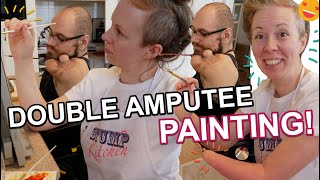 DOUBLE AMPUTEE PAINTING [with Vegan Paint!]
