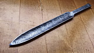 A new type of throwing knife, from a steam locomotive spring