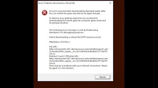 Drakensang Online | Error:Failed to download  a critical file (FIXED 2019 LOOK AT COMMENTS)