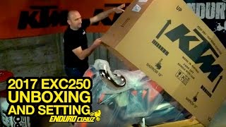 Unboxing and Settings 2017 KTM EXC 250