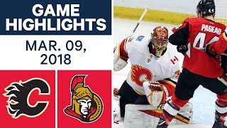 NHL Game Highlights | Flames vs. Senators - Mar. 09, 2018