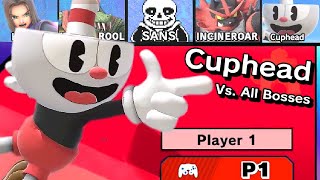 Cuphead vs All Bosses In Super Smash Bros Ultimate + Final Boss