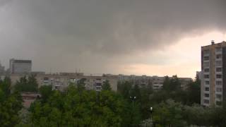 Ливень с градом в Челябинске 24.05.2015г.