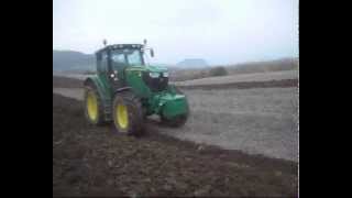 John Deere 6210R DD ploughing ( Ταμπουκας )