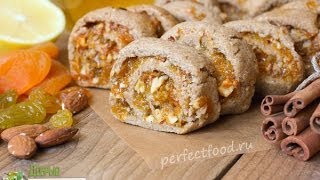 Печенье ржаное с сухофруктами постное (веганское)