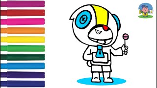 Как нарисовать ЛЕОНА БРАВЛ СТАРС / Мультик Раскраска для детей ЛЕОН / How to Draw Leon / Brawl Stars