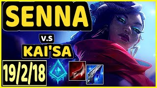 REKKLES (SENNA) vs KAI'SA - 19/2/18 KDA BOTTOM ADC GAMEPLAY - EUW Ranked GRANDMASTER