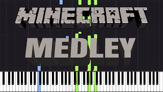 Minecraft Medley [Piano Tutorial] (Synthesia) // Jonathan Morris