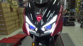 ☆麥可倉庫機車精品☆【燈匠 FORCE LED 魚眼 大燈組 惡魔眼】導光條 變色 七彩 ADI G8 FORCE155，影片一~~~歡迎分享~~~