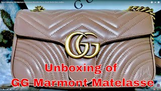 Unboxing A Small Gucci Marmont Matelassé Crossbody Bag | Chey.A.Shutterbug