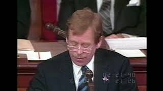 President Havel's Speech at the U S  Congress in 1990   Projev prezidenta Havla v Kongresu