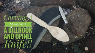 Whittling a Spoon with a BillHook and Opinel knife |  West Yorkshire Bushcraft