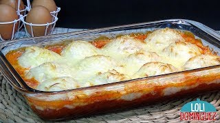 Huevos rellenos de atún al horno con bechamel. Loli Domínguez. Recetas paso a paso, tutorial