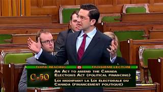 Speaking on the Liberals' proposed changes to Canada's election laws