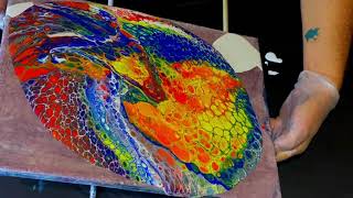 Acrylic painting easy/ pouring cells technique/3 basic colors - Million of cells, thousand of shades