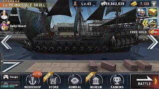 Warship Battle: Level 99 INVISIBLE SKULL in Boss Attack stage 1 to 14.