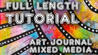 #lovesummerart Studio Time 8 - ''Shine Bright'' mixed media art journal full length tutorial