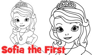 How to draw Princess Sofia the First - Как нарисовать принцессу Софию