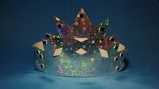 Как сделать корону на новый год. Зимние поделки для детей своими руками.