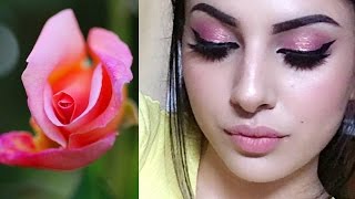 مكياج الورده الخجوله | (THE SHY ROSE MAKEUP TUTORIAL(with subs