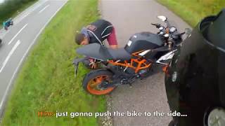 KTM RC 125 Crash - Rider Unknown