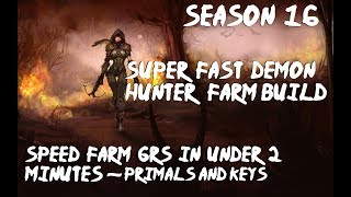 Super Fast Farm Demon Hunter Build in Season 16 Diablo 3