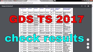 GDS Telangana results 2017 check here