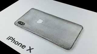 iphone x : How to draw iphone x step by step | A iphone x tricks | 3D Tricks Art on paper | 3D draw