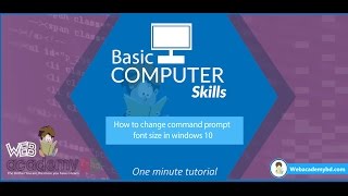 How to change command prompt font size in windows 10